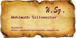 Wohlmuth Szilveszter névjegykártya